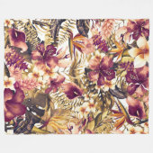 Hawaiian Golden Tropics Elegant  Modern Fleece Deken (Voorkant (Horizontaal))