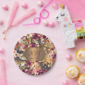 Hawaiian Golden Tropics Elegant  Modern Papieren Bordje (Feest)