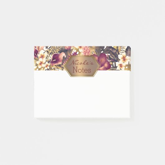 Hawaiian Golden Tropics Elegant  Modern Post-it® Notes (Voorkant)