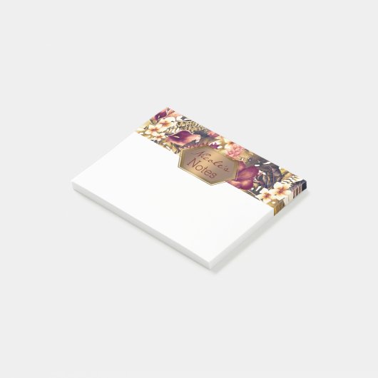 Hawaiian Golden Tropics Elegant  Modern Post-it® Notes (Schuin)