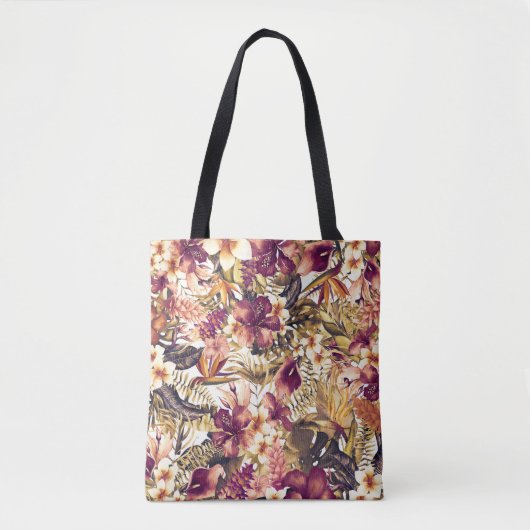 Hawaiian Golden Tropics Elegant Modern Tote Bag (Voorkant)
