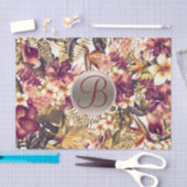 Hawaiian Golden Tropics Monogram Letter Initiaal Tissuepapier (Craft)