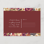 Hawaiian Golden Tropics Wedding Save the Date Aankondigingskaart (Achterkant)