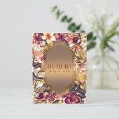Hawaiian Golden Tropics Wedding Save the Date Aankondigingskaart (Staand voorkant)