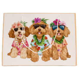 Hawaiian Goldendoodle Dogs Flower Lei Groot Cadeauzakje