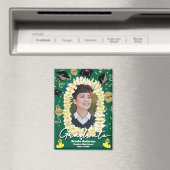 Hawaiian Graduation Plumeria Lei Confetti Photo Magneet (Insitu (Vaatwasser))