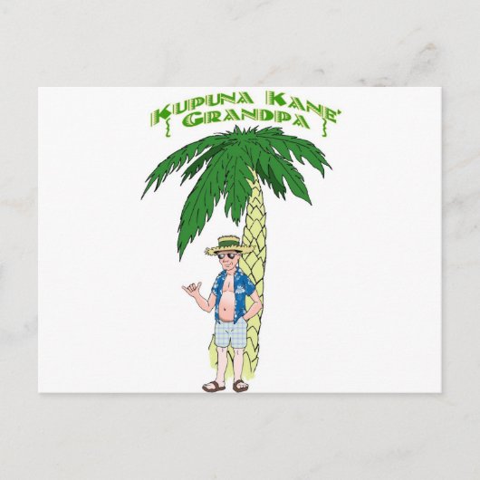 Hawaiian Grandpa Briefkaart (Voorkant)