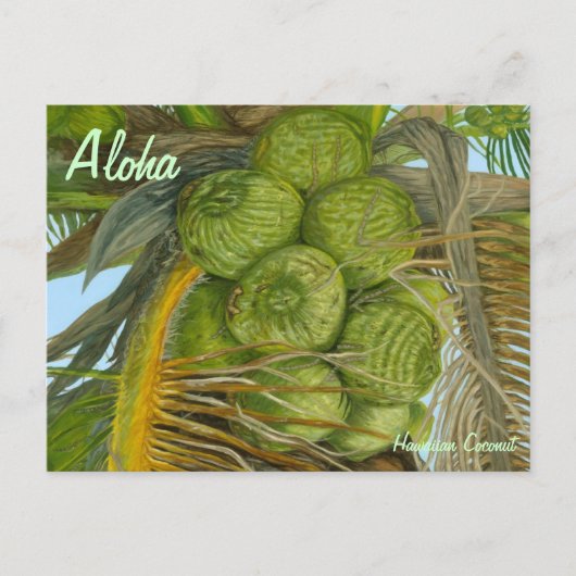 Hawaiian Green Coconut Briefkaart (Voorkant)
