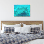 Hawaiian Green Zee Turtle Canvas afdrukken (Insitu (Slaapkamer))