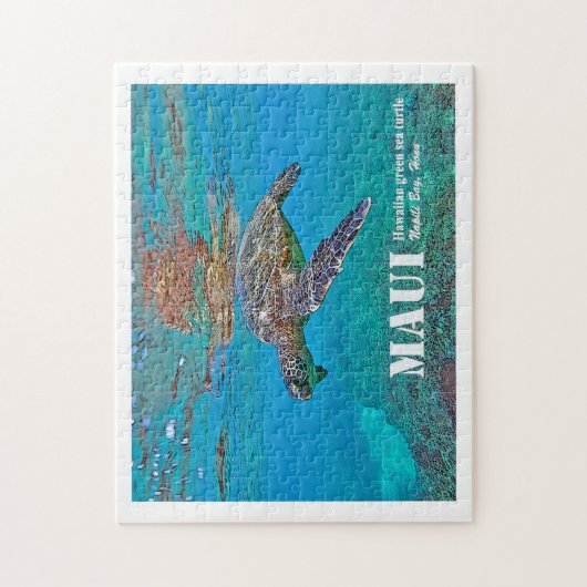 Hawaiian Green Zee Turtle "Honu" puzzel (Verticaal)