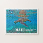Hawaiian Green Zee Turtle "Honu" puzzel Legpuzzel (Horizontaal)