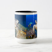 Hawaiian Green Zee Turtle, Honu Tweekleurige Koffiemok (Center)