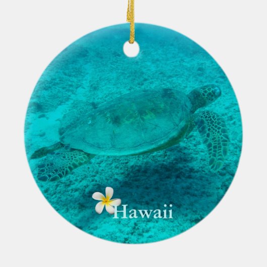 Hawaiian Green Zee Turtle Keramisch Ornament (Achterkant)