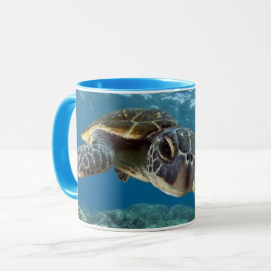 Hawaiian Green Zee Turtle Mok (Voorkant links)