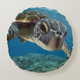 Hawaiian Green Zee Turtle Rond Kussen