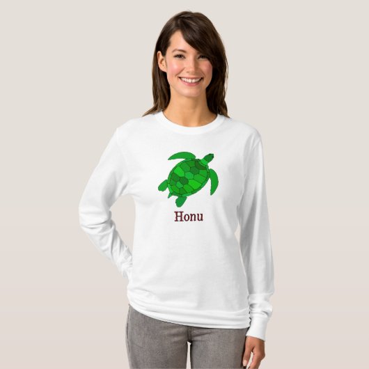 Hawaiian Green Zee Turtle T-shirt (Voorkant volledig)