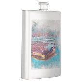 Hawaiian Green Zee Turtle Waterverf Painting Flacon (Rechts)