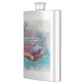 Hawaiian Green Zee Turtle Waterverf Painting Flacon (Links)
