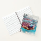 Hawaiian Green Zee Turtle Waterverf Painting Notitieboek (Binnen)