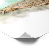 Hawaiian Green Zee Turtle - Zee Turtle Waterverf Poster (Hoek)