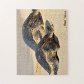 Hawaiian Green Zee Turtles op Hookipa Beach Legpuzzel (Verticaal)