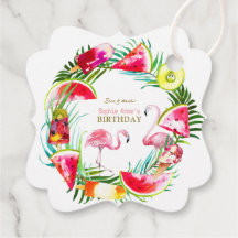 Hawaiian Greenery Fruits Birds Pool Birthday