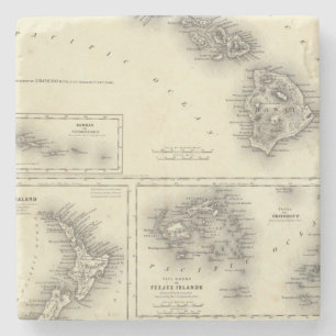 Hawaiian Group of Sandwich Islands Stenen Onderzetter