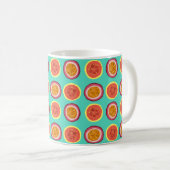 Hawaiian Guava and Lilikoi Pattern Mug Teal Koffiemok (Voorkant rechts)