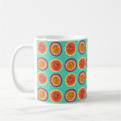 Hawaiian Guava and Lilikoi Pattern Mug Teal Koffiemok (Links)