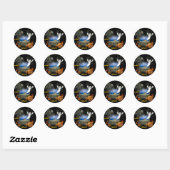 Hawaiian Halloween Ronde Sticker (Vel)