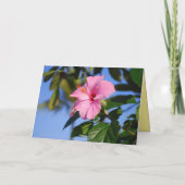 Hawaiian Happy Birthday Deep Yellow Hibiscus Card Kaart (Achterkant)