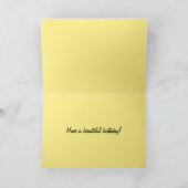 Hawaiian Happy Birthday Deep Yellow Hibiscus Card Kaart (Binnen)