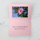 Hawaiian Happy Birthday White Hibiscus Card Kaart (Binnen)