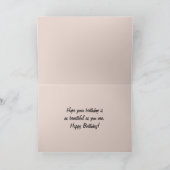 Hawaiian Happy Birthday Zeer roze Hibiscus Kaart (Binnen)