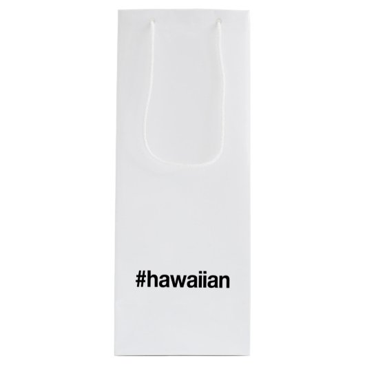 HAWAIIAN Hashtag Wijn Cadeautas (Voorkant)