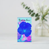 Hawaiian Hibiscus art visitekaartje (Staand voorkant)