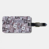 Hawaiian Hibiscus Bark Cloth Bagagelabel (Achterkant horizontaal)