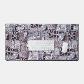 Hawaiian Hibiscus Bark Cloth Bureaumat (Keyboard & Muis)