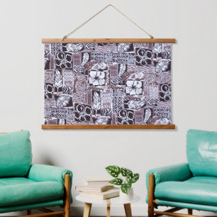 Hawaiian Hibiscus Bark Cloth Hangend Wandkleed