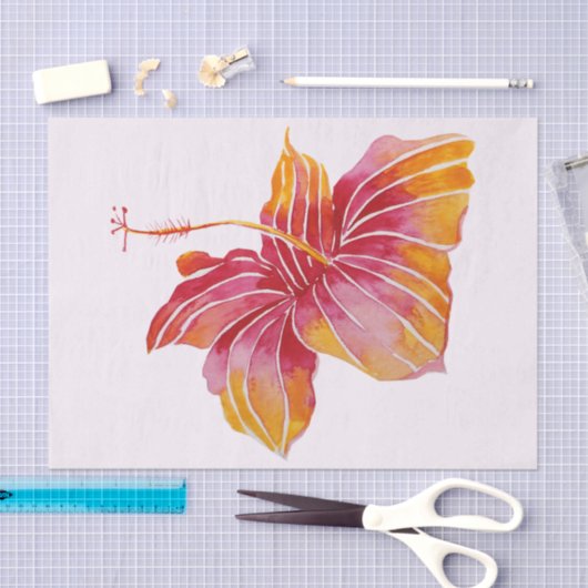 Hawaiian Hibiscus Bloem 10lb Weefseldocument, Wit Tissuepapier (Craft)