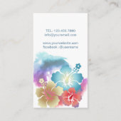Hawaiian Hibiscus Bloem gd gd6557 Visitekaartje (Achterkant)