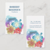 Hawaiian Hibiscus Bloem gd gd6557 Visitekaartje (Voorkant / Achterkant)