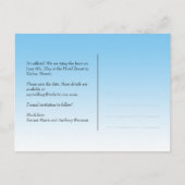 Hawaiian hibiscus bloem paarse save the date aankondigingskaart (Achterkant)