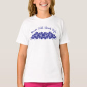 Hawaiian Hibiscus Bloemen Blauw T-shirt (Voorkant)