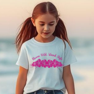 Hawaiian Hibiscus Bloemen-Bloom Wild Island Style T-shirt