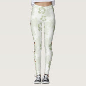 Hawaiian Hibiscus Bloemen Ukulele Muziekinstrument Leggings (Voorkant)