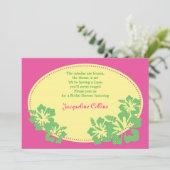 Hawaiian Hibiscus Bridal Shower Kaart (Staand voorkant)