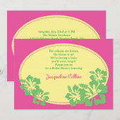 Hawaiian Hibiscus Bridal Shower Kaart (Voorkant / Achterkant)