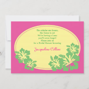 Hawaiian Hibiscus Bridal Shower Kaart