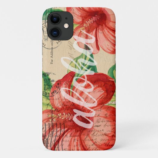 Hawaiian Hibiscus Briefkaart Case-Mate iPhone Case (Achterkant)
